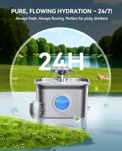 Cat Water Fountain Stainless Steel: 99oz/2.8L Auto Pet Drinking Fountain - Image 2