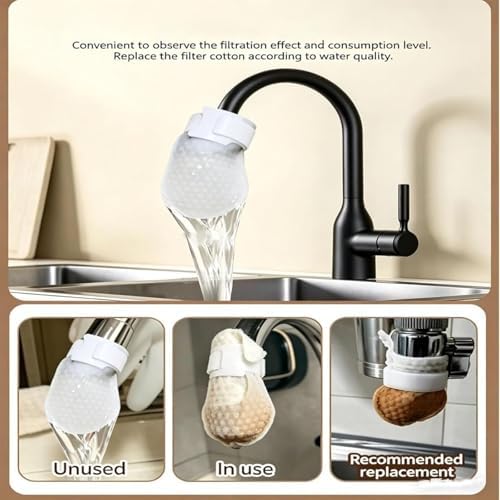 Faucet Filter Cotton Bag, Faucet Filter Cotton Bag for Kitchen Sink, Kitchen DIY Faucet Water Filter Bag for Scale, Sand and Sediments (50 PCS) - Image 4