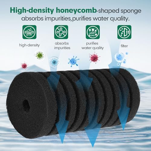 AQQA Replacement Aquarium Filter Sponge 4 Pack - Image 2