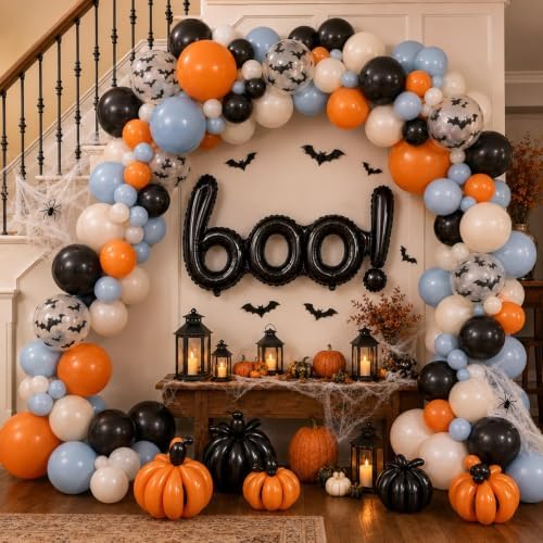 Halloween Balloon Garland Arch Kit Blue Spooky One 1st Birthday Decorations - Image 4