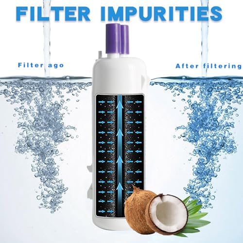 6 Month / 200 Gallon Capacity Replacement Water Filter (NSF43, NSF53, NSF401), Advanced Coconut Shell Activated Carbon Ice and Water Filter for 9081, 469081, 9930, 469930, P4RFKB2, P4RFWB, P5WB2L - Image 2