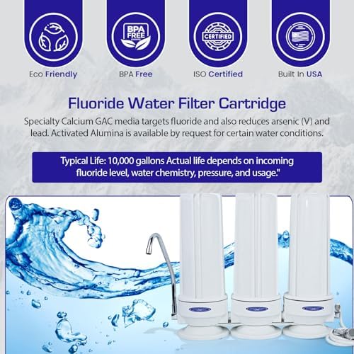 Crystal Quest Countertop Water Filter System – 8-Stage Triple Fluoride Plus Filtration for Kitchen Faucets, Removes Chlorine, Heavy Metals & VOCs, Long-Lasting 10,000-Gallon Faucet Filter - Image 3