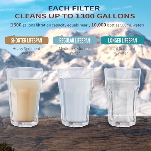 Yuclet Personal Water Filter Straw for Drinking Survival, Water Purifier Filtration System Survival Gear and Supplies for Camping, Hiking, Travel, and Emergency Preparedness (1 Bule & 1 Plum Red) - Image 5
