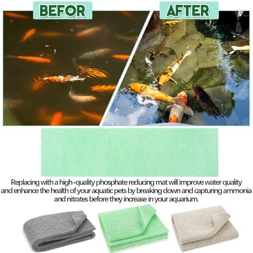 Treela 3 Pack Aquarium Filter Media Pads, Color-Coded 3-in-1 for Ammonia, Nitrite & Phosphate Removal, Cut-to-fit for Fish Tanks & Ponds, Improves Water Clarity & Odor Control - Image 5