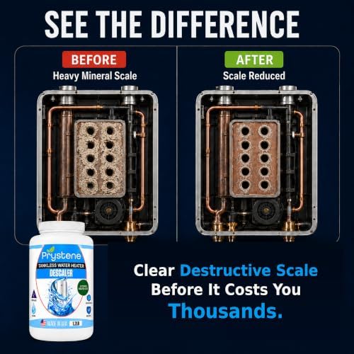 Tankless Water Heater Descaler - Professional Powder Cleaner (1.2 lbs) - Removes Limescale & Restores Efficiency - Compatible with Rinnai, Rheem, Navien, Noritz - Food Grade, Made in USA - Image 4