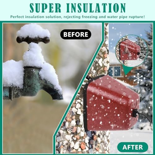 2 Pack Outdoor Faucet Covers for Winter, Heavy Duty Faucet Spigot Covers - Image 5