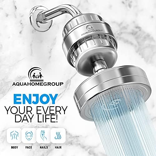 AquaHomeGroup Filtered Shower Head, Chrome, 2-Stage, 2.5 GPM, 2 Cartridges - Image 4