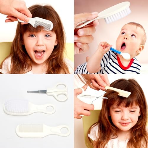 Baby Healthcare and Grooming Kit, 21pcs Baby Electric Nail Trimmer Set Newborn Nursery Health Care Set for Newborn Infant Toddlers Baby Boys Girls Kids Haircut Tools (21 Kits Grey White) - Image 4