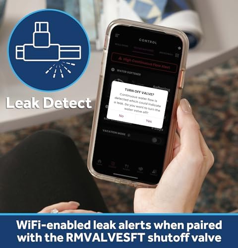 GE Smart Water Softener with Integrated Filtration, 30,000 Grain, Reduce Hard Minerals to Whole House, Built-in WiFi with Water Flow Alerts, Soft Water for Shower, Appliances, and Plumbing, GXMD30W - Image 4
