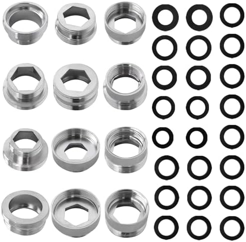 12-Piece Universal Faucet Adapter Kit | Standard Hose Thread Male to Female Connector Fit for Kitchen Aerators, Fit for Water Filters & Sprayers - Image 6