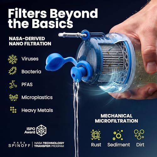 ÖKOH2O Purification Water Bottle with Advanced Filtration, Arctic, 33.8oz - Image 2