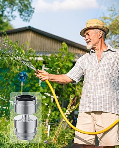 Hibbent Sink Faucet to Garden Hose Adapter Kit, Faucet Adapter to Garden Hose with 15/16 Inch Male Thread, 360-degree Swivel Sink Attachment - Chrome Finished - Image 5