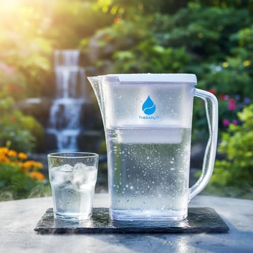 Therasage TheraH2O Water Filter Pitcher with 6-Stage Filtration System, Natural Alkaline, 300-400 Gallons per Cartridge - Image 4