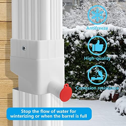 Rainwater Collection System-Rainwater Collection Diverter Connector System-Raindrop Rainwater Colander Kit for Hose for Diverting Water Fits 2’’ x 3’’ Standard Downspout - Image 4