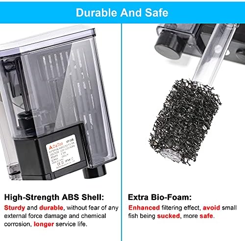 DaToo Aquarium Hang On Filter Small Fish Tank Hanging Filter Power Waterfall Filtration System for 20 to 30 Gallon Aquariums - Image 4
