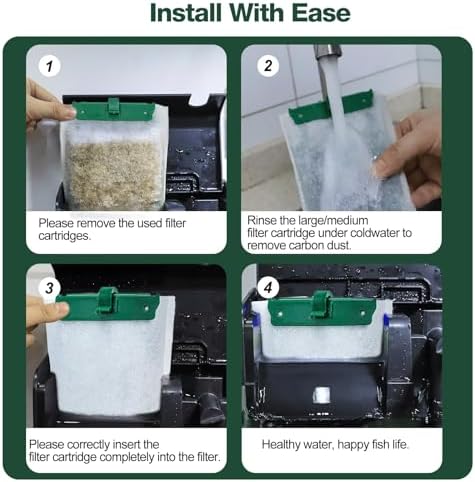 xbbwmrs 12-Count Medium Filter Cartridges Compatible with Tetra Whisper Bio-Bag Filters Medium Replacement Filter Cartridges for Whisper ReptoFilter and 10i IQ10 PF10 Power Filters -Ready to Use - Image 5