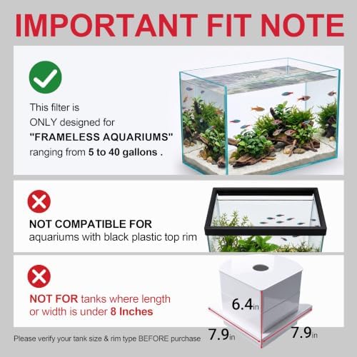 3-Tier Corner Aquarium Filter, Dry Wet Separation System, HOB Hang On Back, 10W / 158GPH Quiet Power Adjustable Flow Pump, Complete Bio Filter Media, Water Filter for 5-40 Gallon Fish & Turtle Tank - Image 5