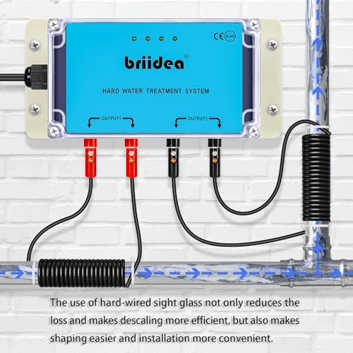 Water Descaler,Briidea Water Descaler Whole House with Highly Efficient in Dissolving Scale, No Chemicals, Salt or Filters, Easy to Obtain Mineral-Rich Water Environment without Additives - Image 3