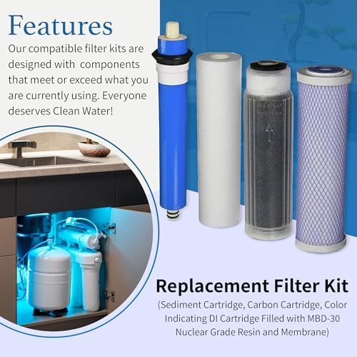 CFS 10 in RODI Replacement Kit: Sediment, Carbon, DI + 75 GPD TFC Membrane - Image 4