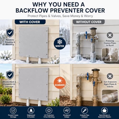 Backflow Preventer Cover,Multi-Opening Valve Freeze Protector,30'W x 24''H - Image 5