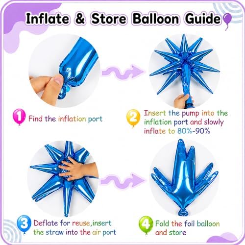 Black Purple Blue Balloon Arch Garland Kit Metallic Latex Foil Balloons - Image 5