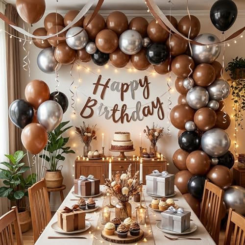 APLANET 150pcs Brown Balloons Different Sizes 18 12 10 5 Inches Premium Boho Coffee Brown Latex Balloon for Birthday Party Graduation Wedding Anniversary Baby Shower, Arch Kit Decoration - Image 6