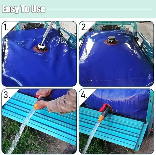 Extra Large Water Storage Tank - Durable, Portable, Heavy-Duty, 100 Gallon Capacity, Ideal for Camping, Outdoor Activities, Emergency Water Supply, Garden Use - Image 6