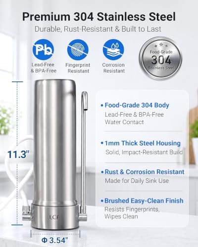 LCF Upgrade 6-Stage Stainless Steel Water Filter for Sink Faucet, 2 Filters - Image 6