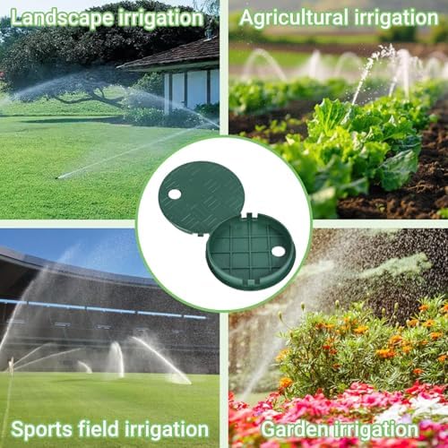 Sprinkler Valve Box Cover - Automatic Irrigation System Replacement Protective Cap for Outdoor Underground Watering, 6" OD, 2 Pcs (Round 6") - Image 5