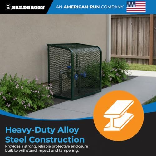 24"x24"x12" Wall-Mounted Backflow Security Cage – Backflow Preventer Enclosure (Green) - Sandbaggy (10) - Image 5