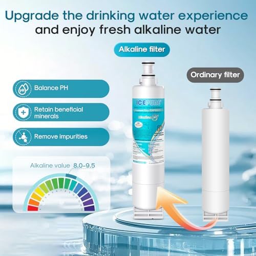 ICEPURE Alkaline 4396508 Refrigerator Water Filter Replacement for EDR5RXD1, EveryDrop Filter 5, Whirlpool 4396510, 4392857, 4396547, 9085, NL300, LC400V, PNL240V, WF-NLC240V WF285, Enhances PH, 1Pack - Image 5