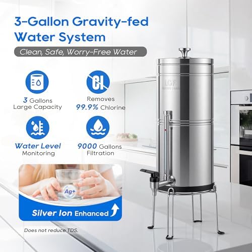 LCF Gravity-Fed Water Filter System, NSF/ANSI 42 Certified, 3G, 6 Filters - Image 3