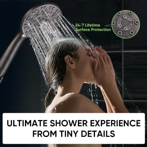 Cobbe 8-Setting Handheld Shower Head, Water-Saving Design, ORB - Image 3