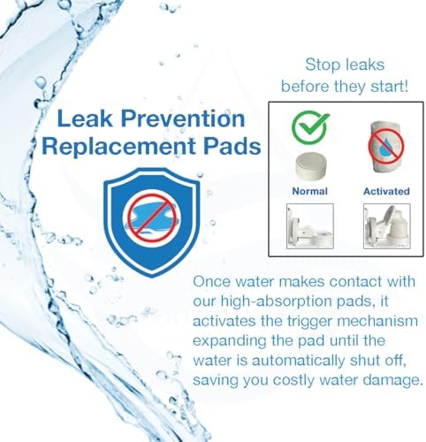 1/4", 3/8", or High Flow Leak Stop Valve, Automatic Water Shut Off Valve, Leak Detector, Leak Protection for Reverse Osmosis to Full Flow Under Sink Water Filters (3/8" 1-Pack) - Image 2
