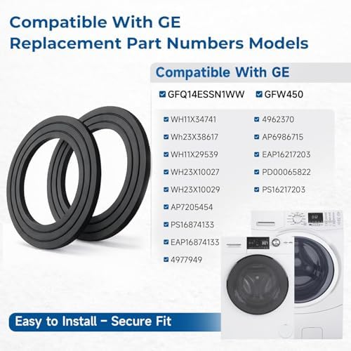 WH23X38617 Drain Pump Filter Gasket Compatible with GE Washer GFQ14ESSN1WW - Image 2