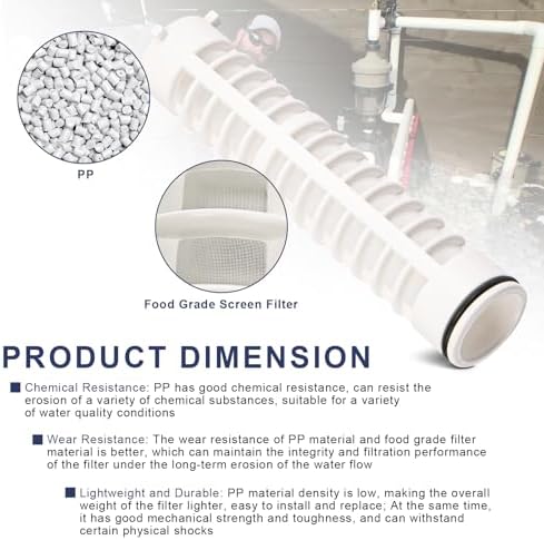 1-1/2" 100 Mesh Spin Down Sediment for 8" Rusco Vu Flow Water Filter Screen - Image 3