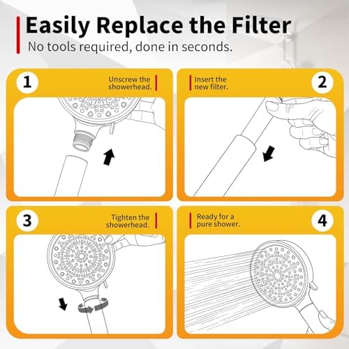 8-Pack Filter Cartridges Compatible with Cobbe Handheld Showerheads - Image 5