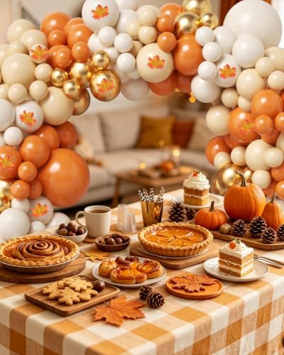 Fall Balloon Arch Kit for Autumn Thanksgiving Party Decorations Nude - Image 5