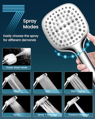 Filtered Shower Head with Handheld, 7 Spray Shower Head Filters - Image 4