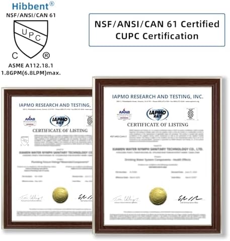 Hibbent NSF/ANSI/CAN 61 & cUPC Certified Faucet Aerator, Brushed Nickel - Image 3