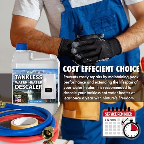 Nature's Freedom Tankless Water Heater Flush Descaler, Quart (32 oz) – Professional Non-Toxic Descaling Solution, Biodegradable, Made in the USA - Image 6