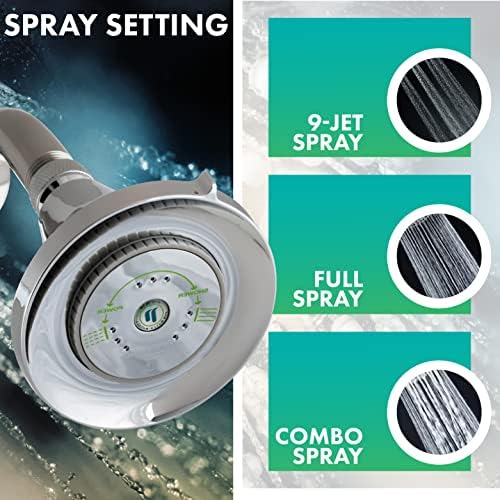 Niagara Conservation High Efficiency 1.75 GPM Earth Luxe 3-Spray Showerhead in Chrome, N3917CH - Image 4