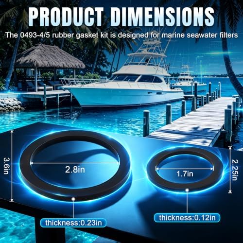 0493DP599R for Perko 493 & 500 Series Raw Water Intake Strainers Gasket - Image 5