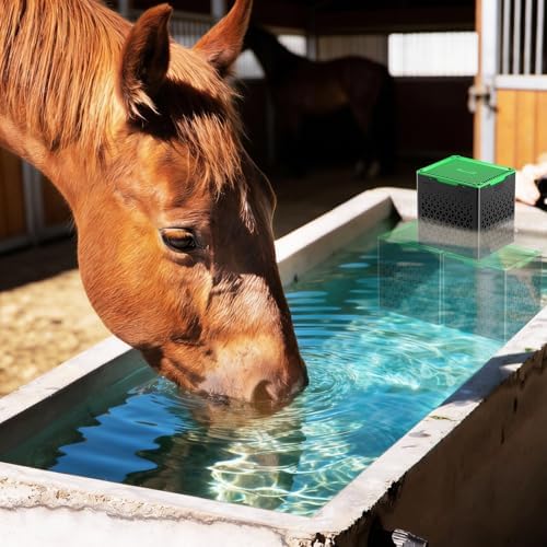 Pure Cube Water Trough Filter 3.0 Super‑Strong Filtration Aquarium Water Trough Activated Carbon Purifier Cube for Horse, Livestock, Fish Tanks & Ponds,Green,for 20 Gallons Tank - Image 4