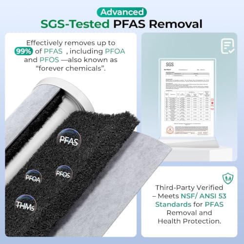 iSpring US21B-PF 2-Stage PFAS Removal Under Sink Water Filtration System - Image 5