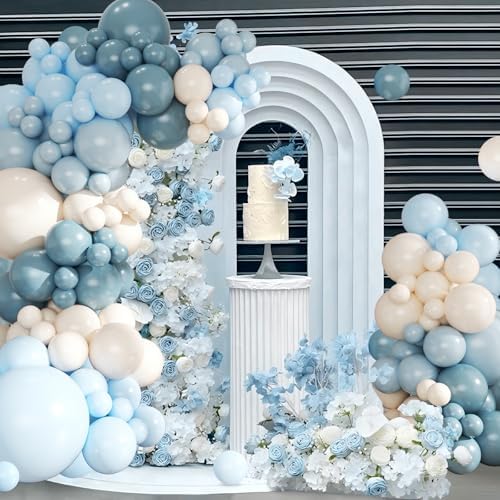 Dusty Blue Balloon Arch Kit for Baby Shower Birthday Party Decorations - Image 2