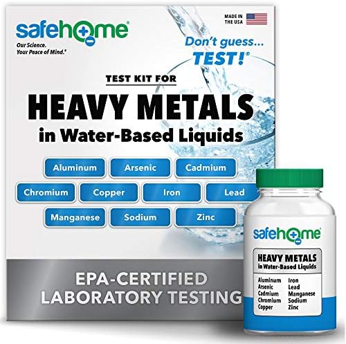 Safe Home Heavy Metals in Water Based Liquids Test Kit by SafeHomeWaterQualityTestKits