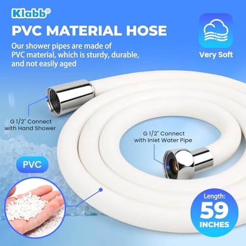 KLABB Mini High Pressure Handheld Shower Head Kit with Replaceable Filters - Image 3