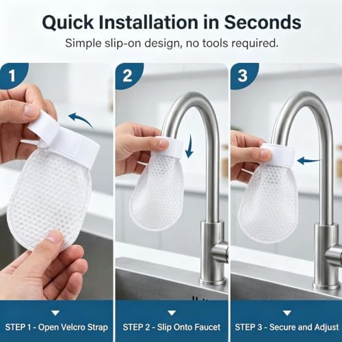 Faucet Filter Cotton Bag, Universal Water Filter for Sink Faucet，100 - Image 4