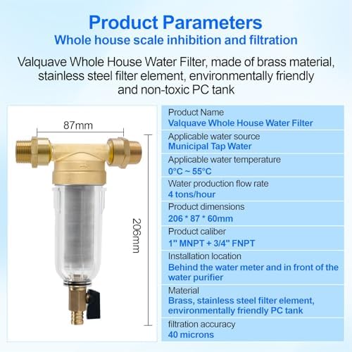 Whole House Spin Down Sediment Water Filter 3/4“, 40 Micron, - Image 6